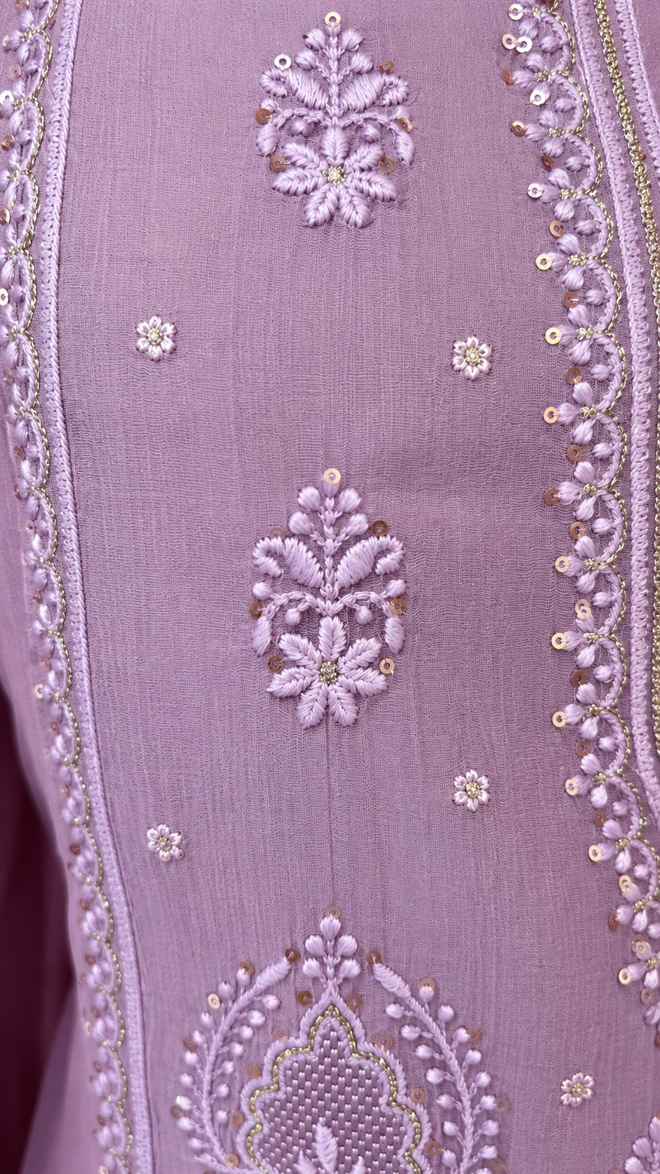 Mauve Pink Mul Cotton Suit Set