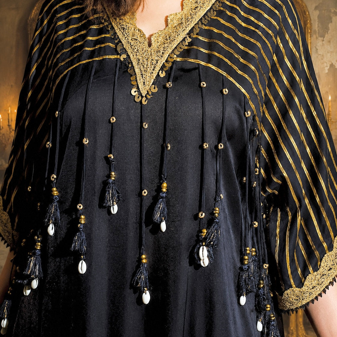 Black & Gold Modal Salwar Suit Set