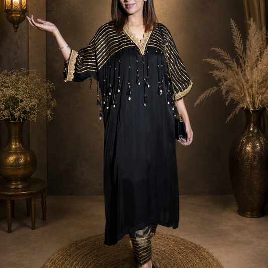 Black & Gold Modal Salwar Suit Set