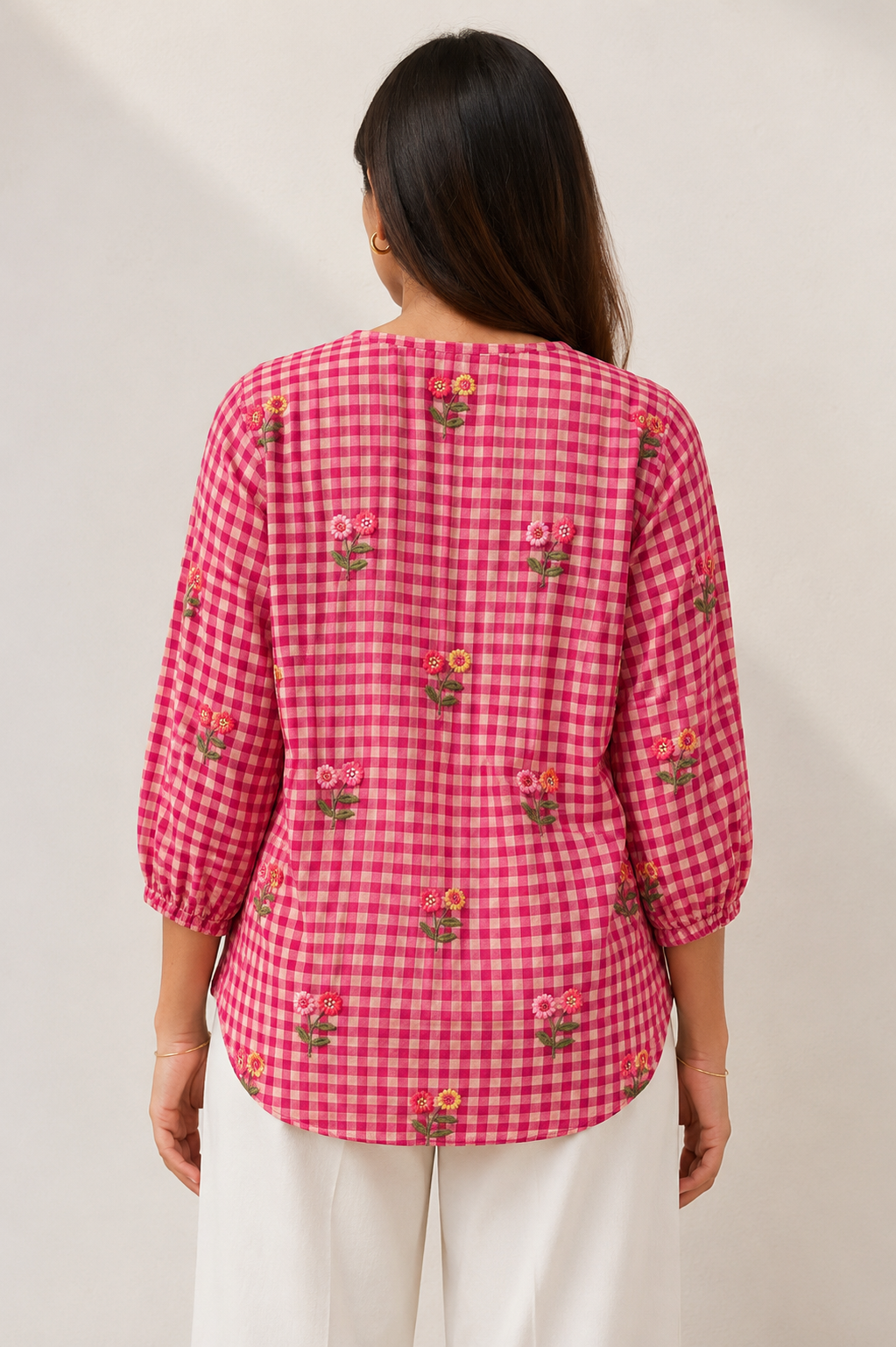 Bubblegum Check Muslin Shirt