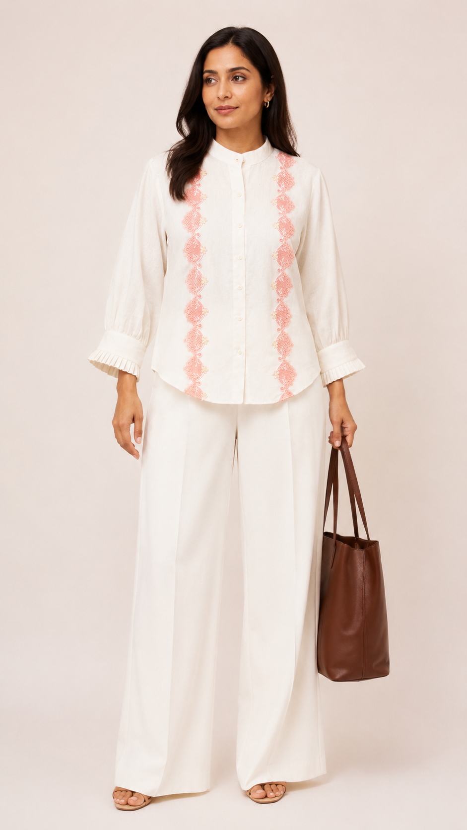 Offwhite Linen Lace Shirt