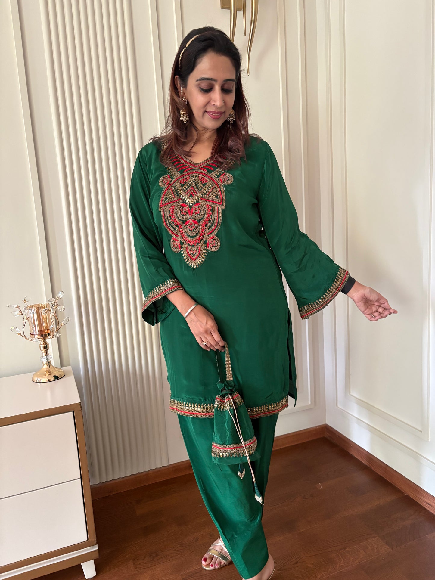 Emerald Green Elegance - Salwar Suit