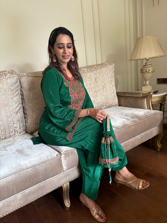 Emerald Green Elegance - Salwar Suit